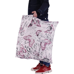 Backrest Lounge Cushion with Pocket 100% Cotton—Red Butterfly