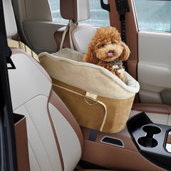 Center Console Dog Car Seat For Small Dog ——Brown