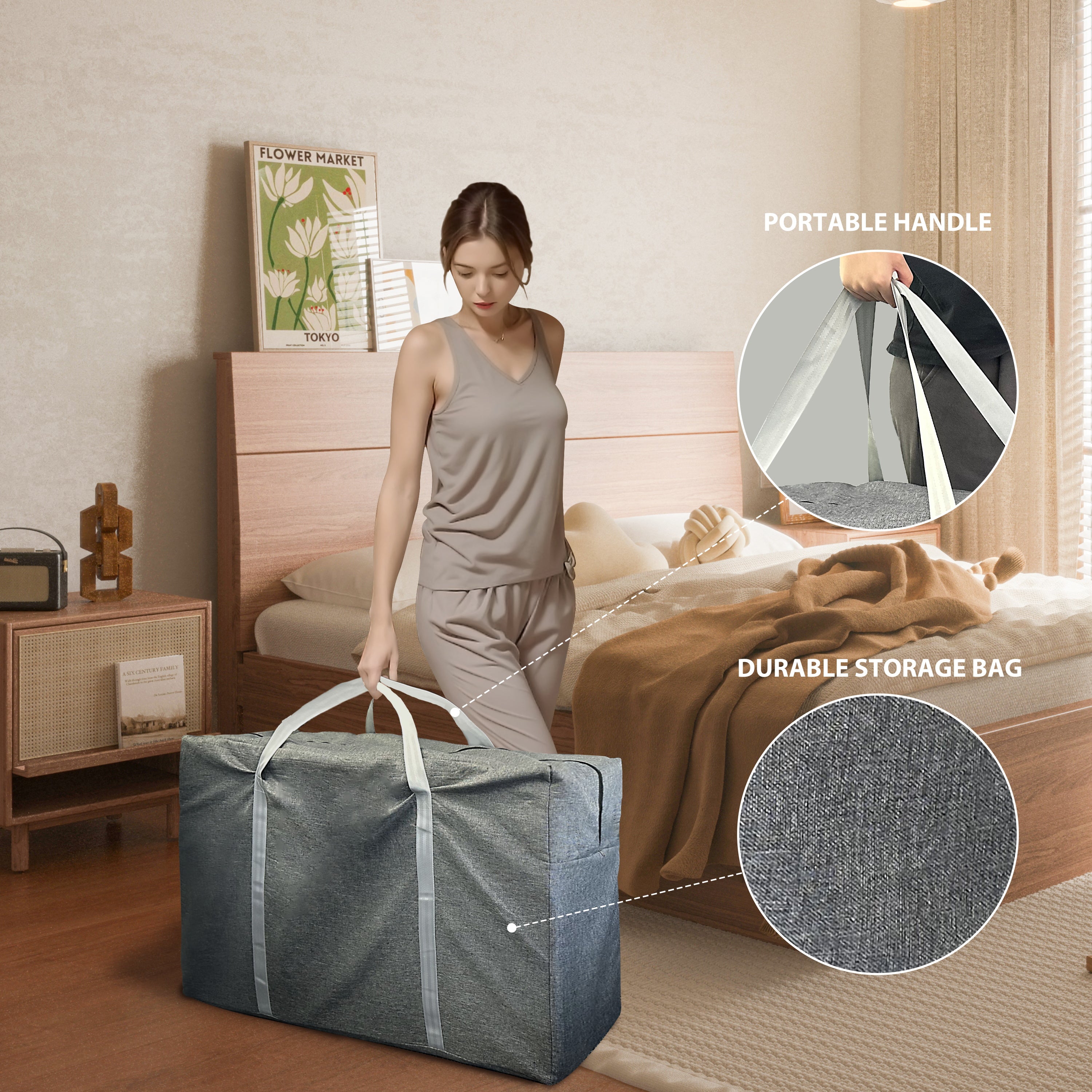 Folding Mattress with Carry Bag 4 inch Tri-fold