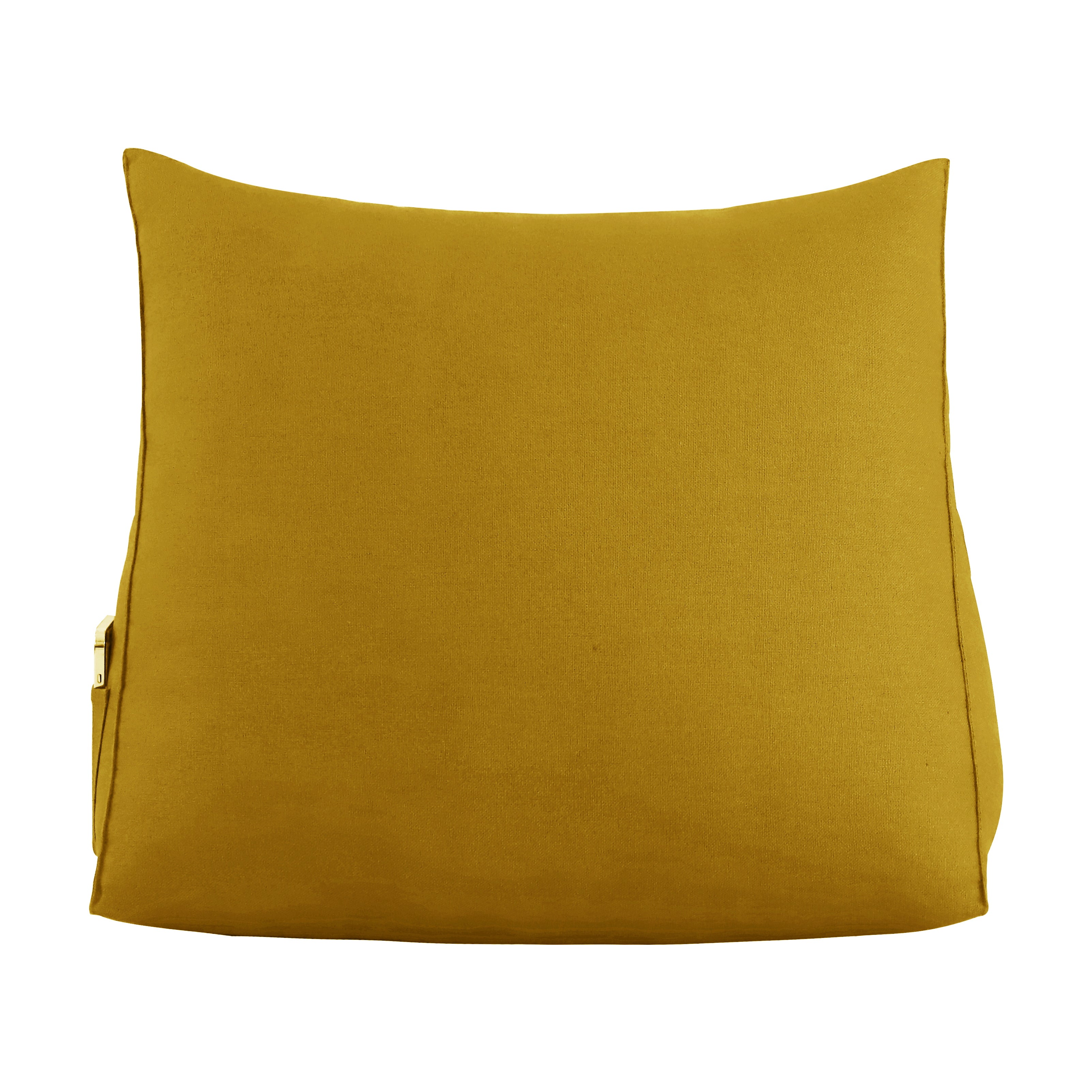 Triangular Bed Wedge Pillow with Removable and Washable Cover Linen— Yellow 23.5 Inches