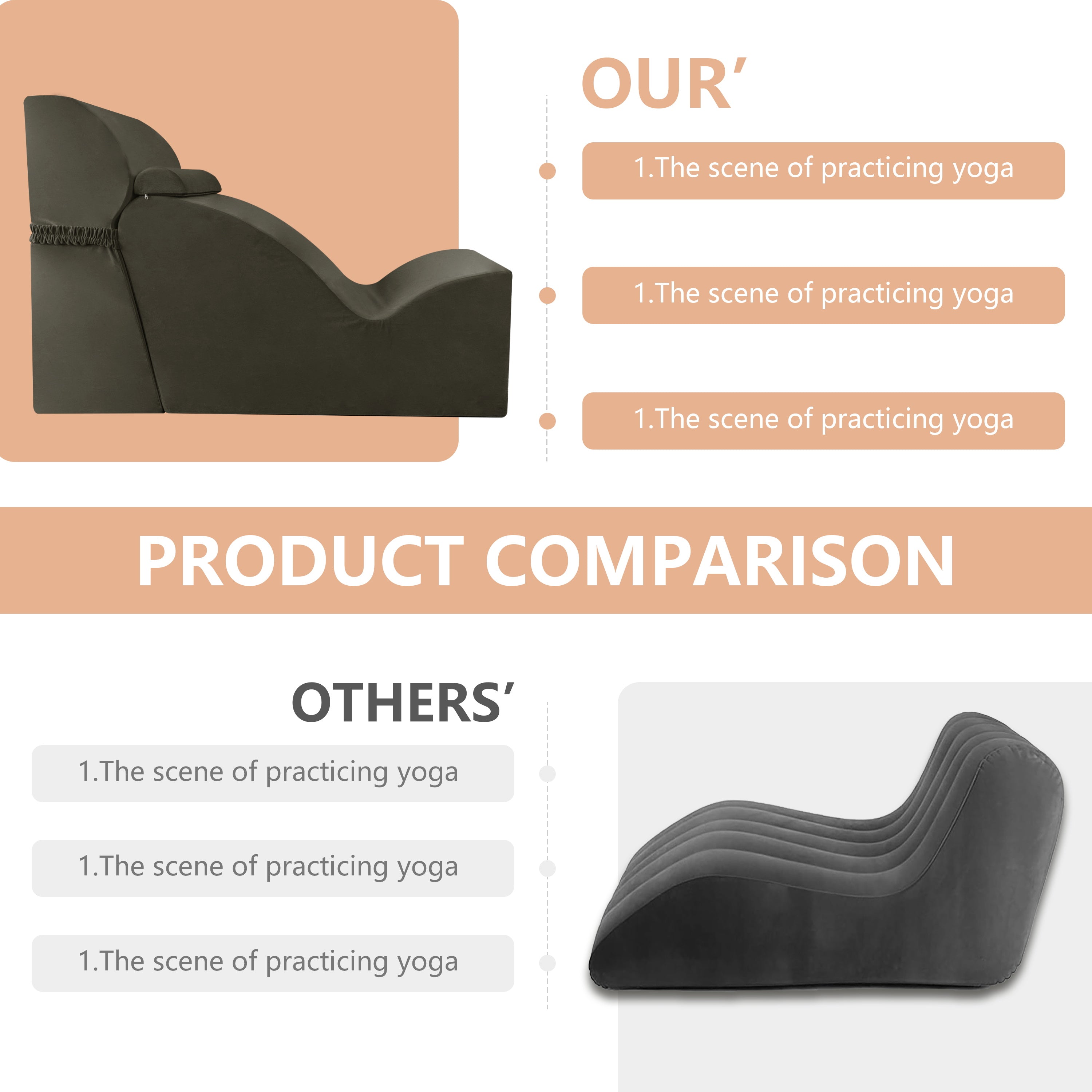 Dual-Purpose Curved Chaise Lounge Chair Indoor