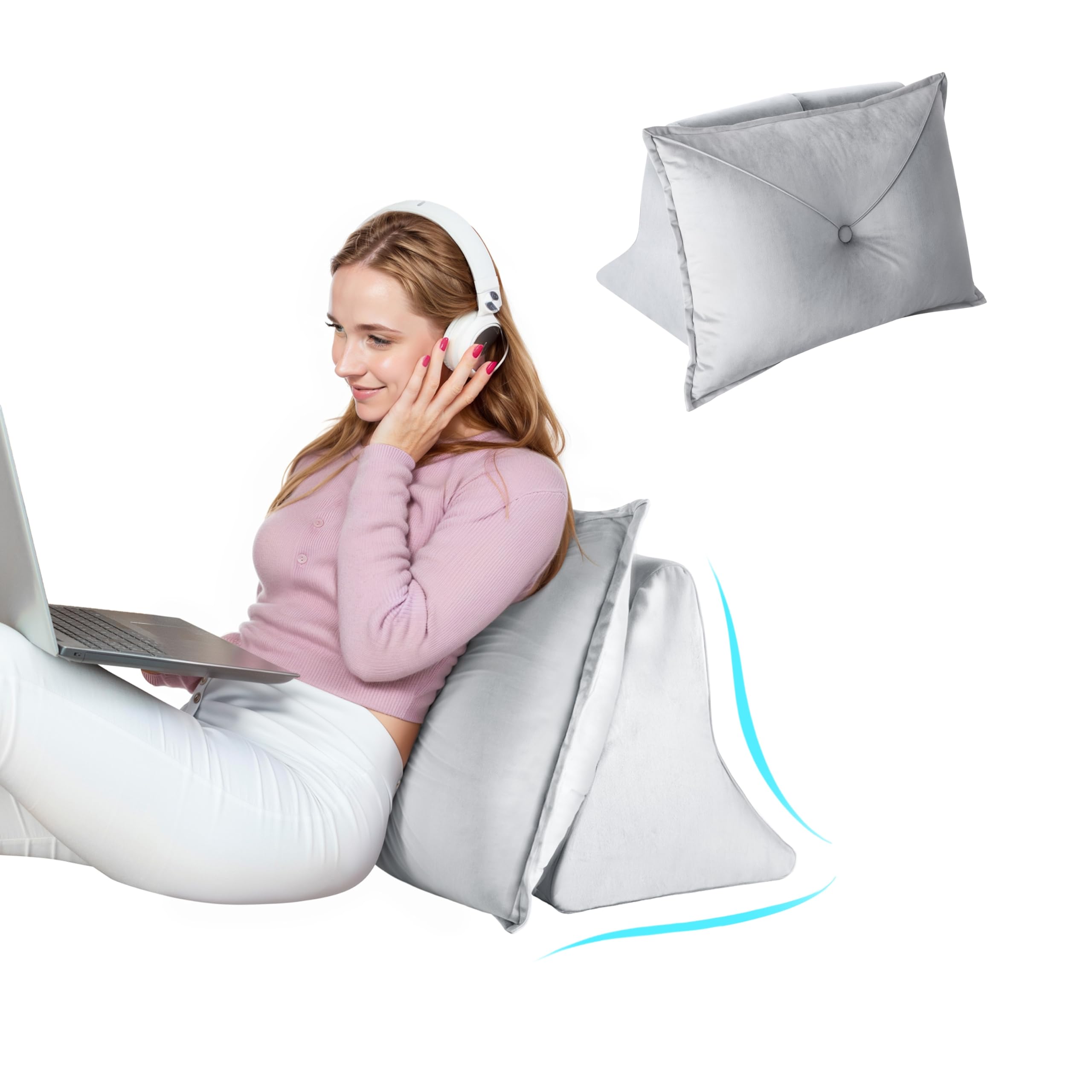 Wedge Reading Pillow Back Rest Pillow Set