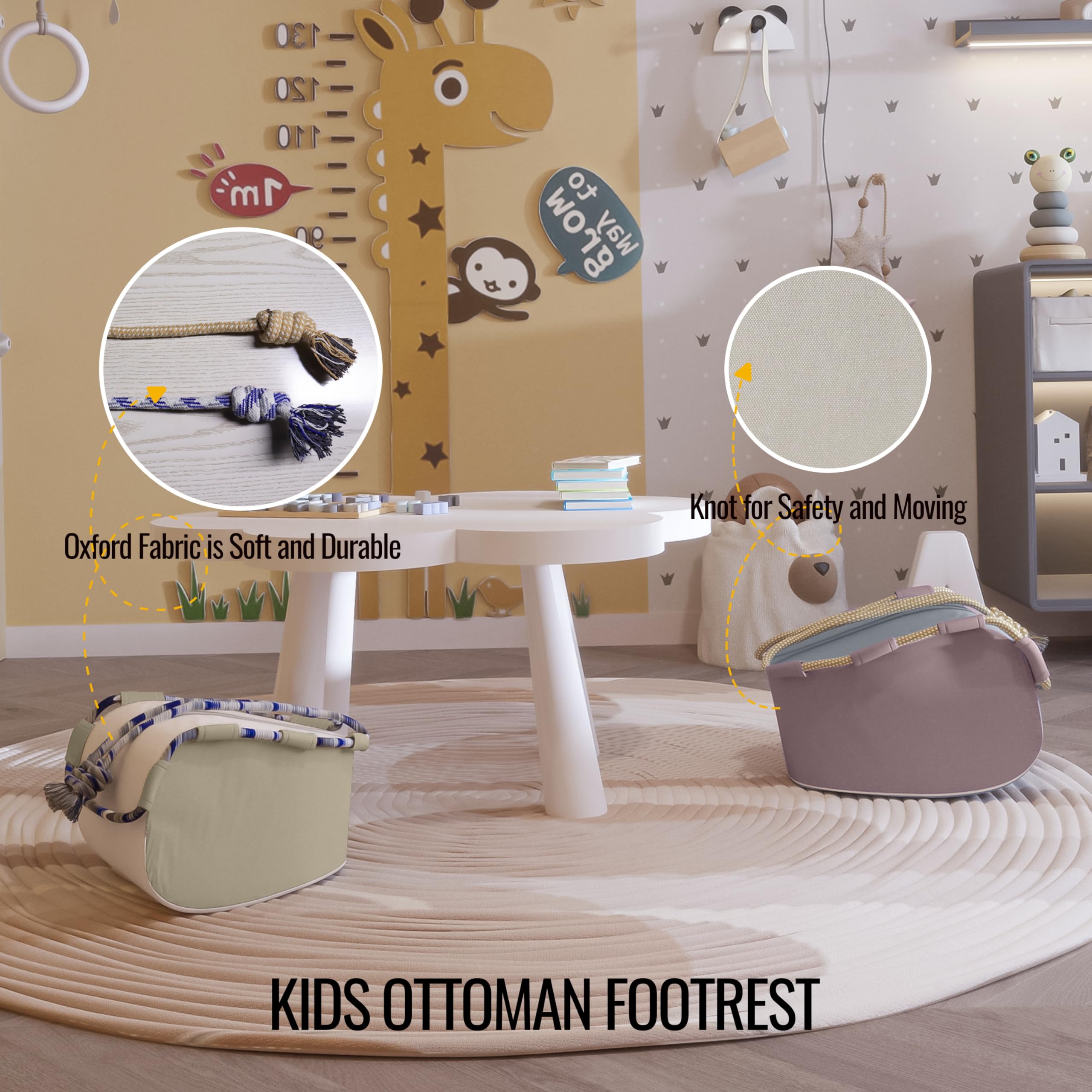 Kids Ottoman Set  Footrest Stool