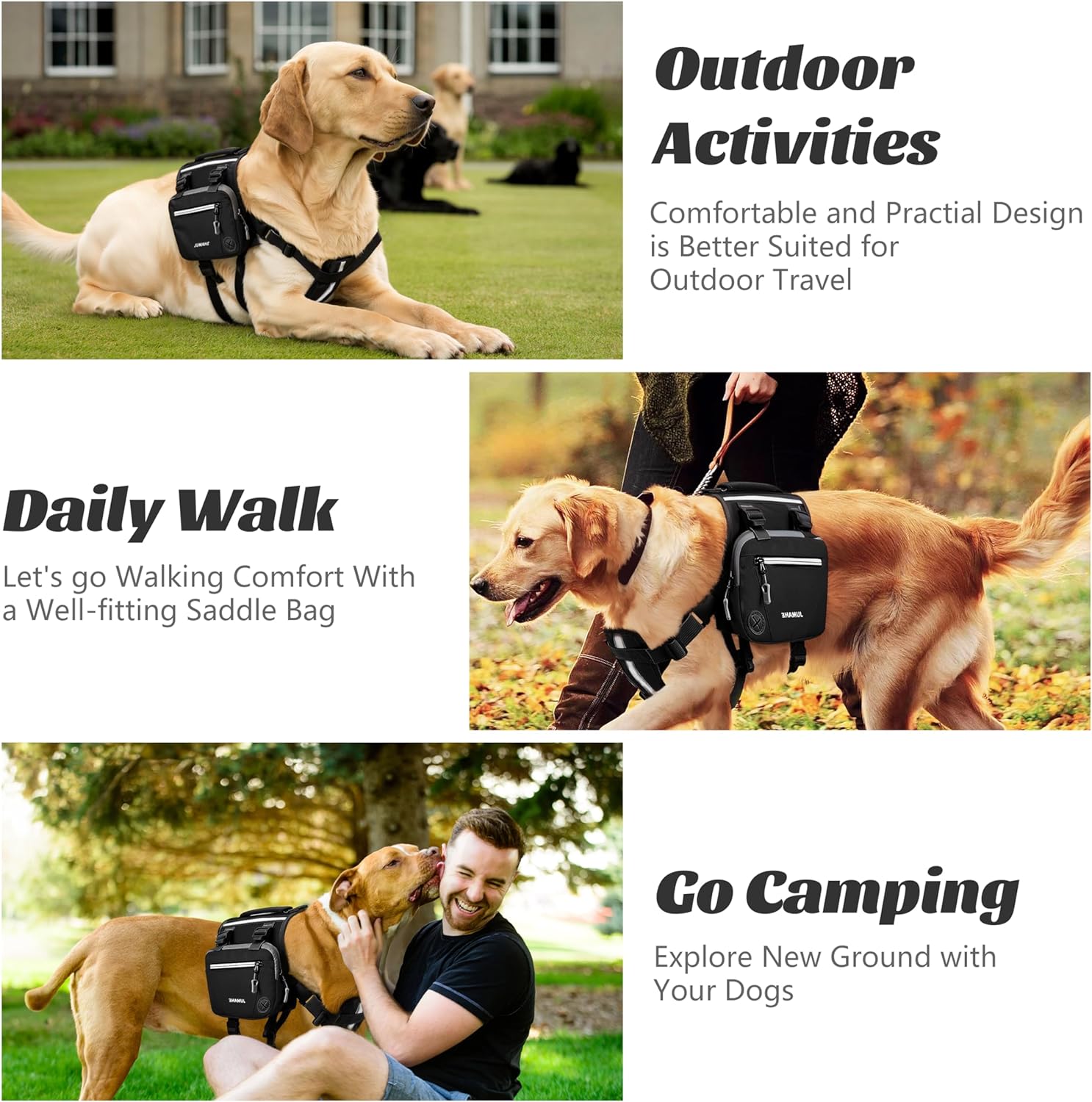 Medium-Large Dog Hiking Backpack: Outdoor Adventure Gear for Dogs