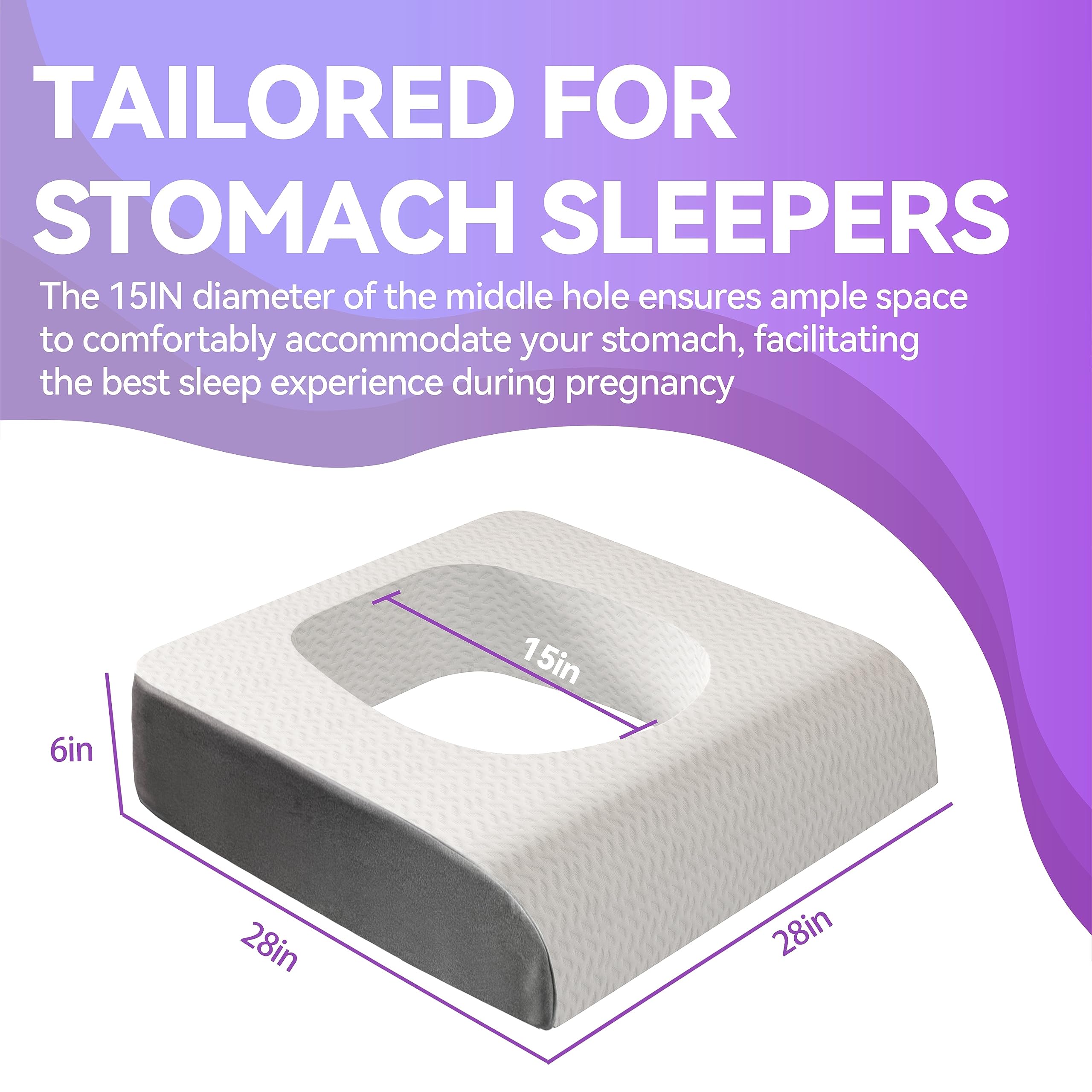 Pregnancy Pillow Stomach Sleeping Pillow with a Hole