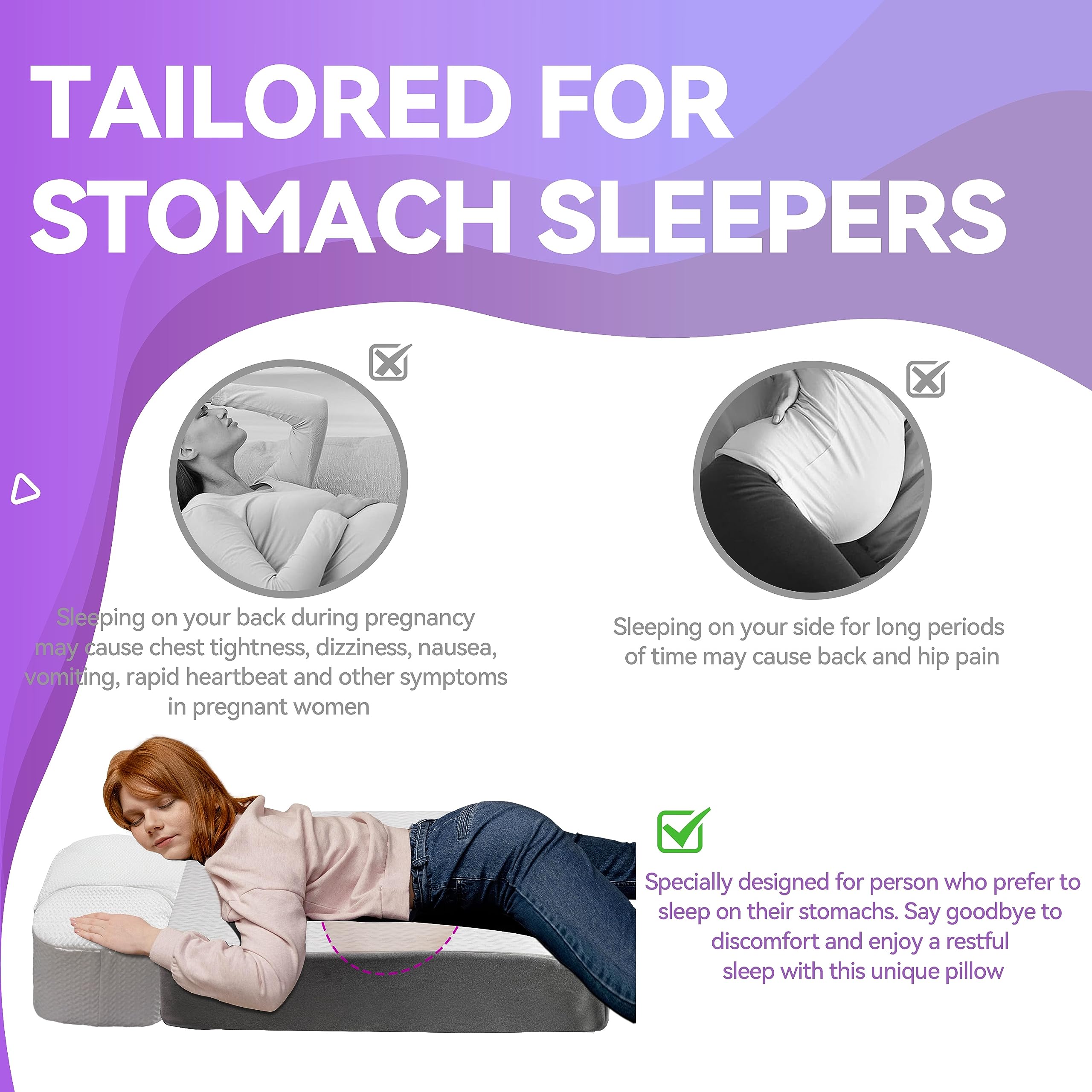 Pregnancy Pillow Stomach Sleeping Pillow with a Hole