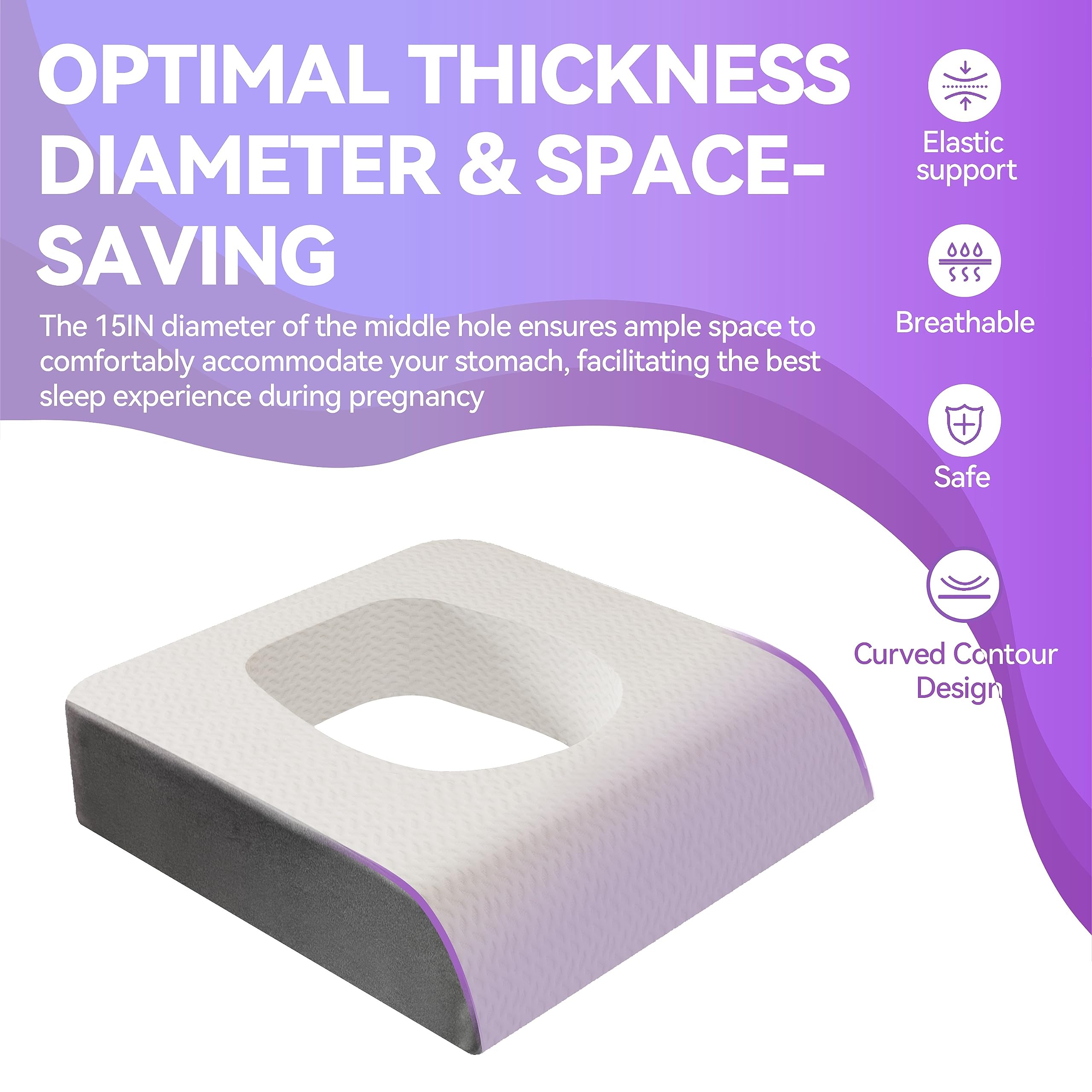 Pregnancy Pillow Stomach Sleeping Pillow with a Hole