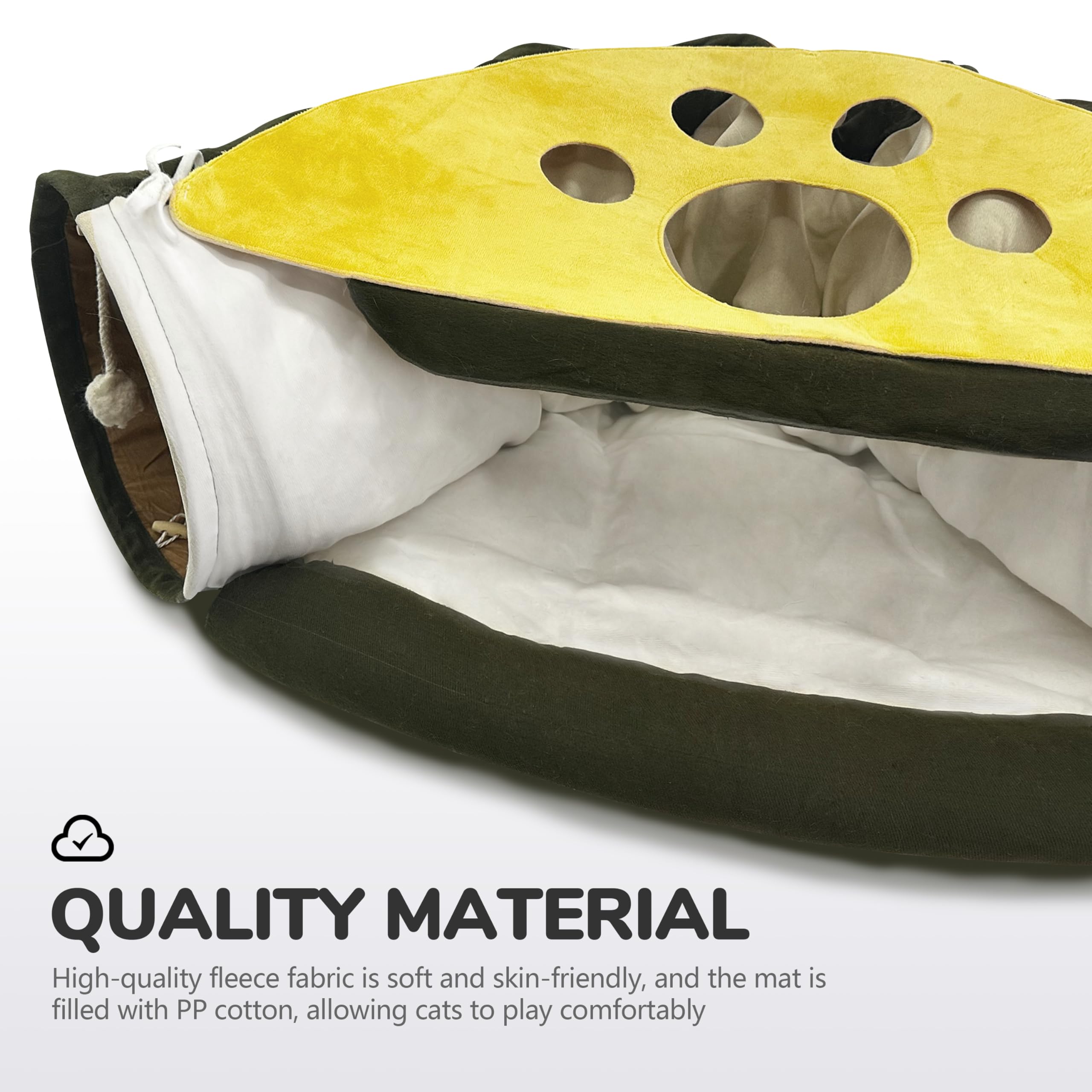 Peekaboo Cat Tunnel Cozy Cave Bed for Indoor Cats and Kittens