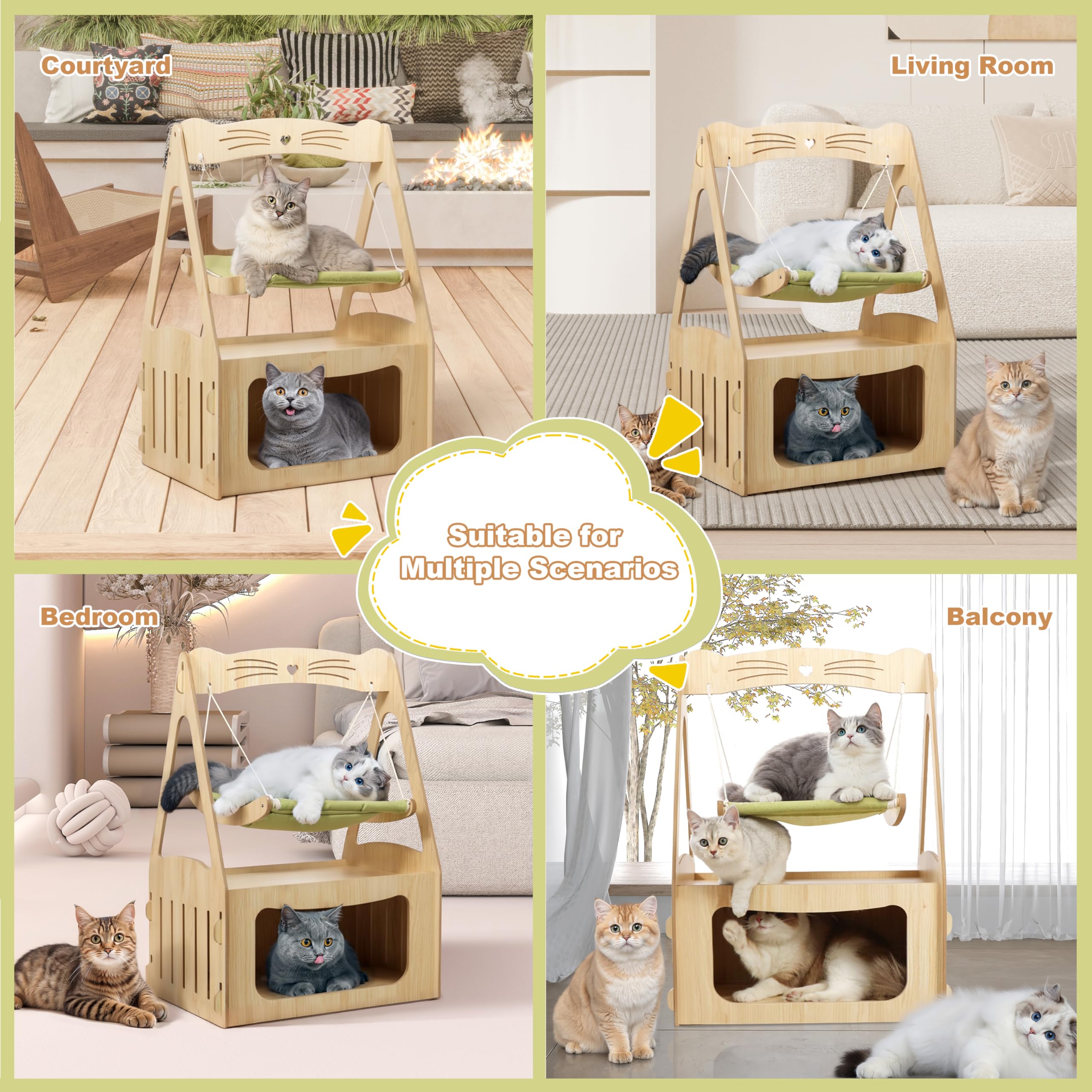 Floor-Standing Cat Swing