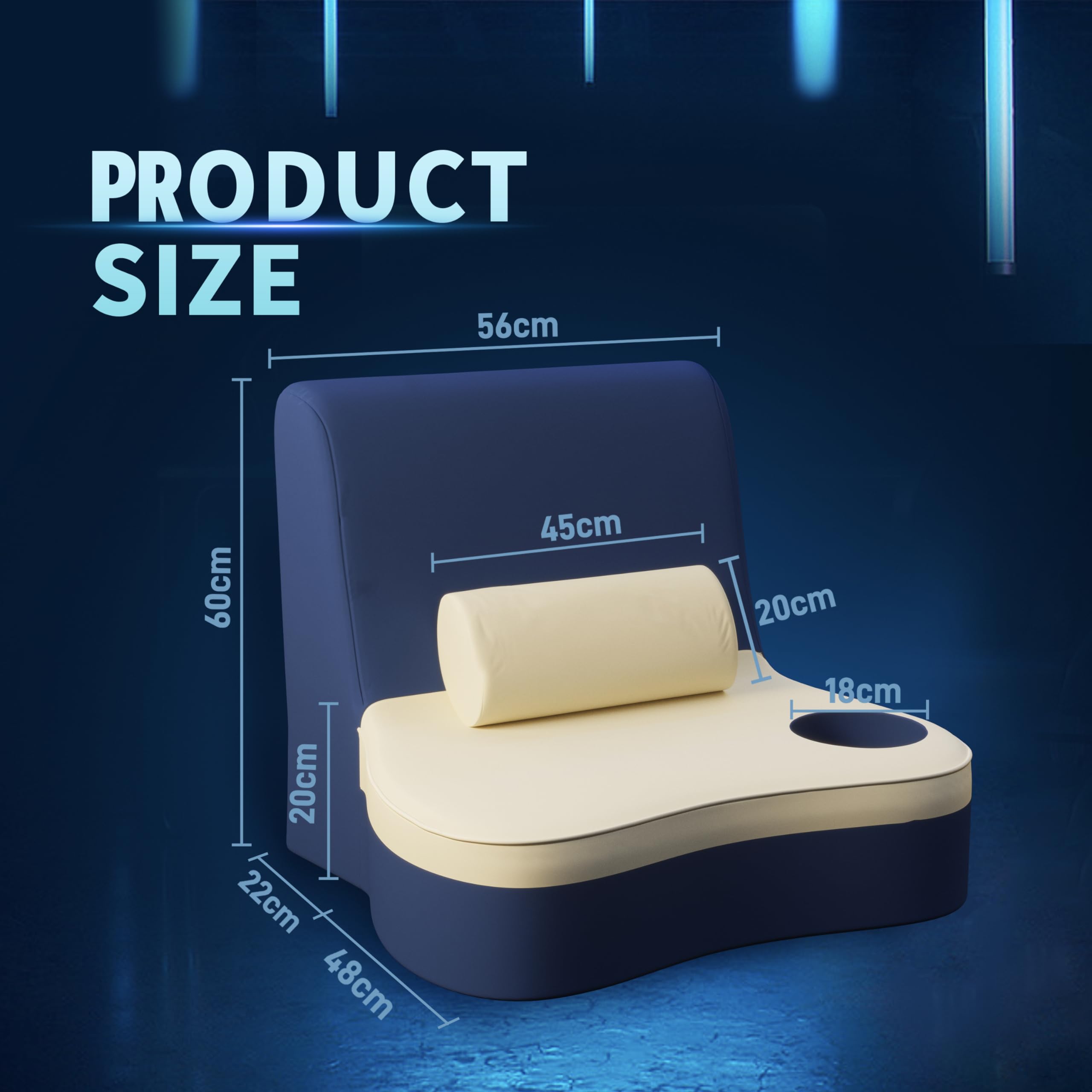 Waterproof Floor Gaming Chair with Storage Space