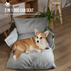 Medium Dog Car Seat - with Safety Leash and Waterproof Carrier