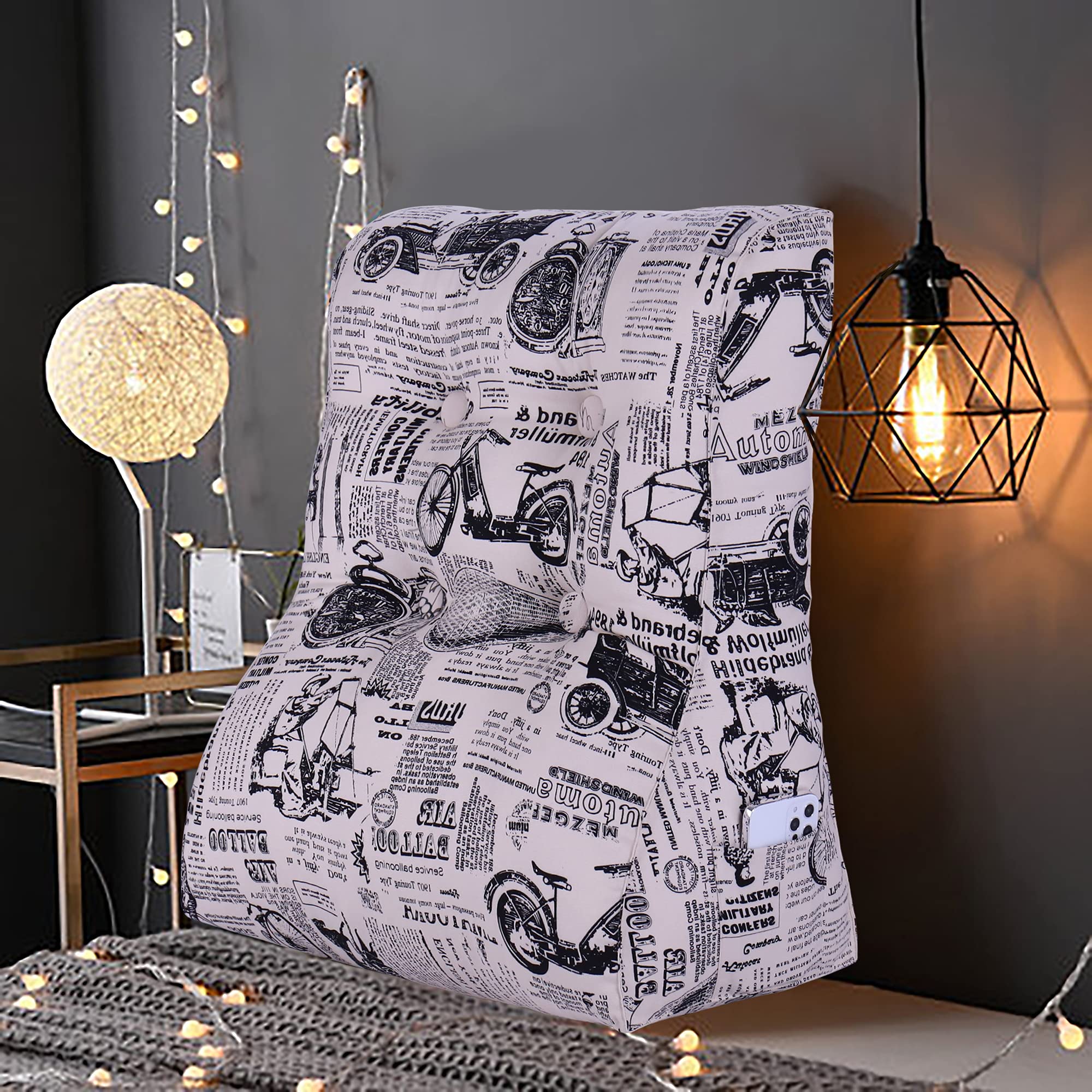 Curve Reading Pillow—Newspaper