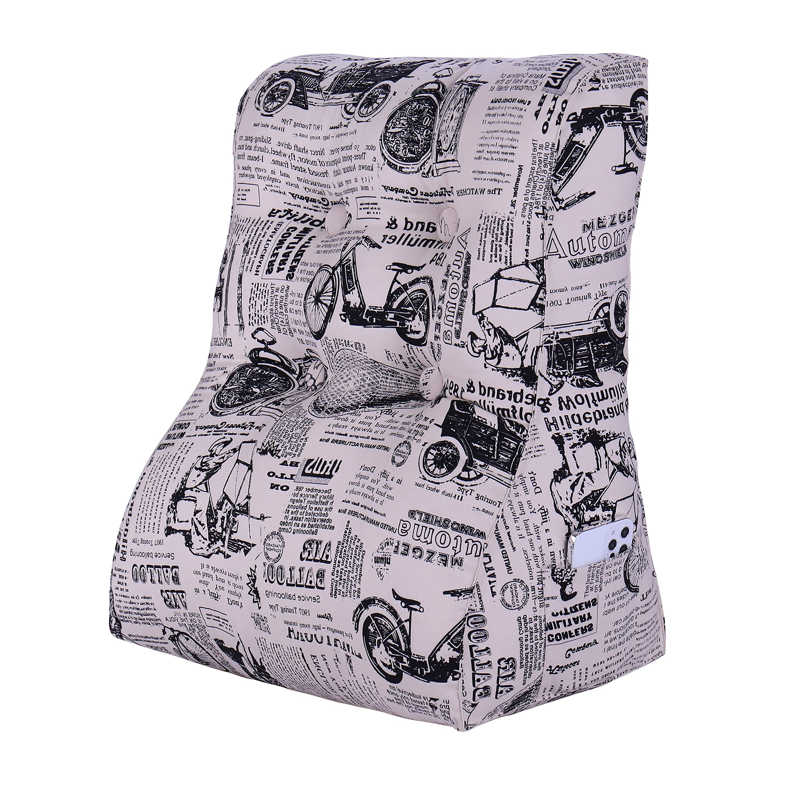 Curve Reading Pillow—Newspaper