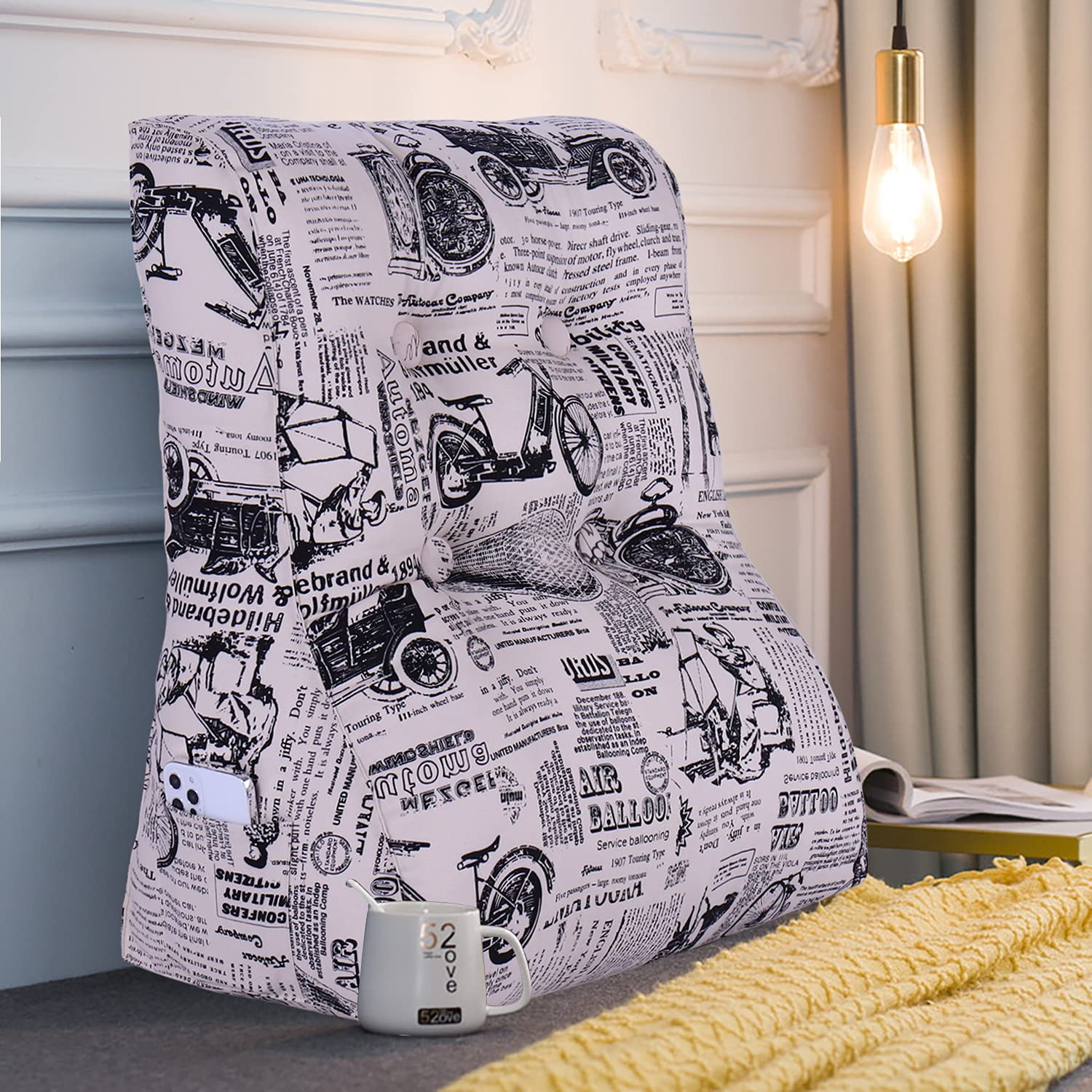 Curve Reading Pillow—Newspaper