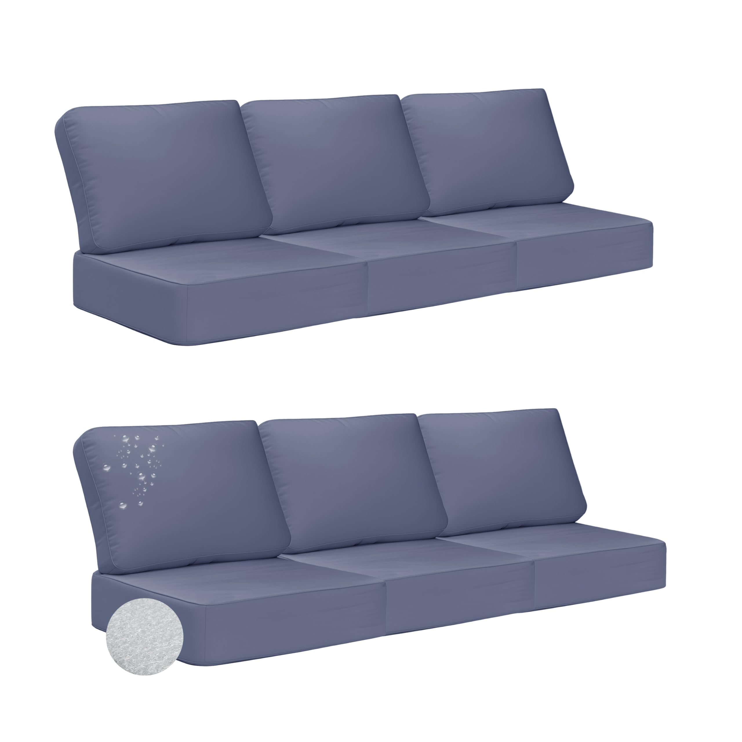 Outdoor Deep Seating Cushion Set— Deep Blue