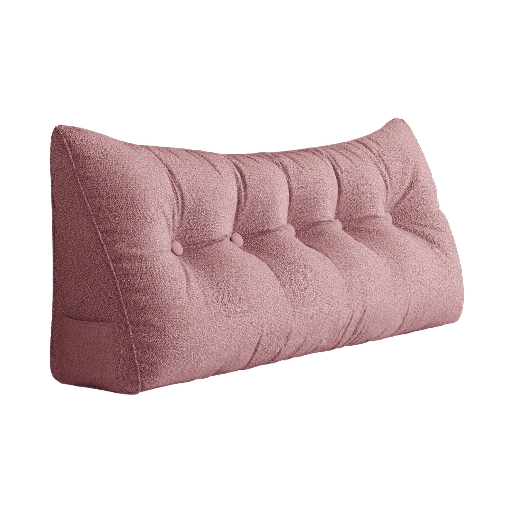 Large Bolster Triangular Backrest Reading Pillow Plush — Pink