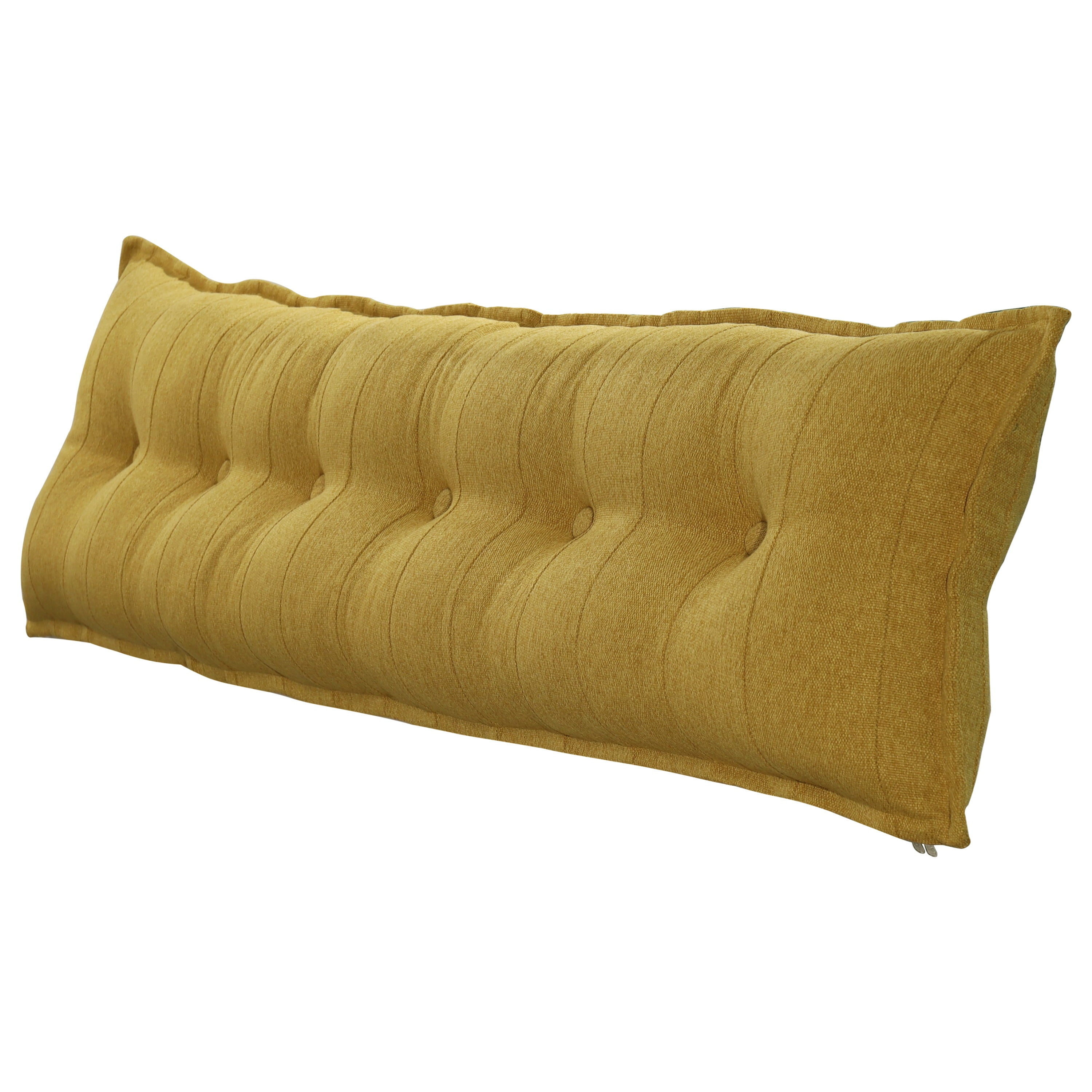 Rectangular Headboard Reading Body Pillow Linen-Yellow