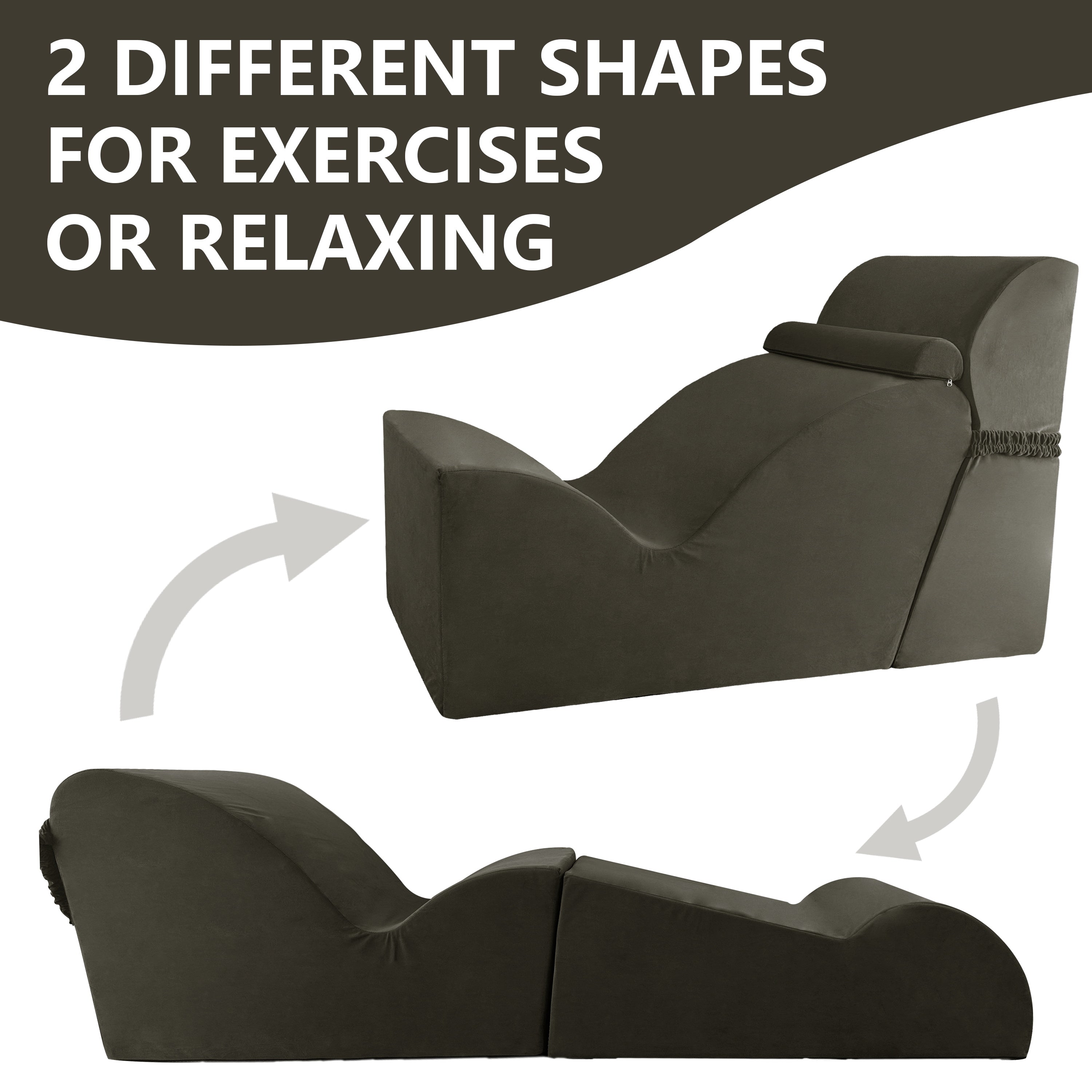 Dual-Purpose Curved Chaise Lounge Chair Indoor