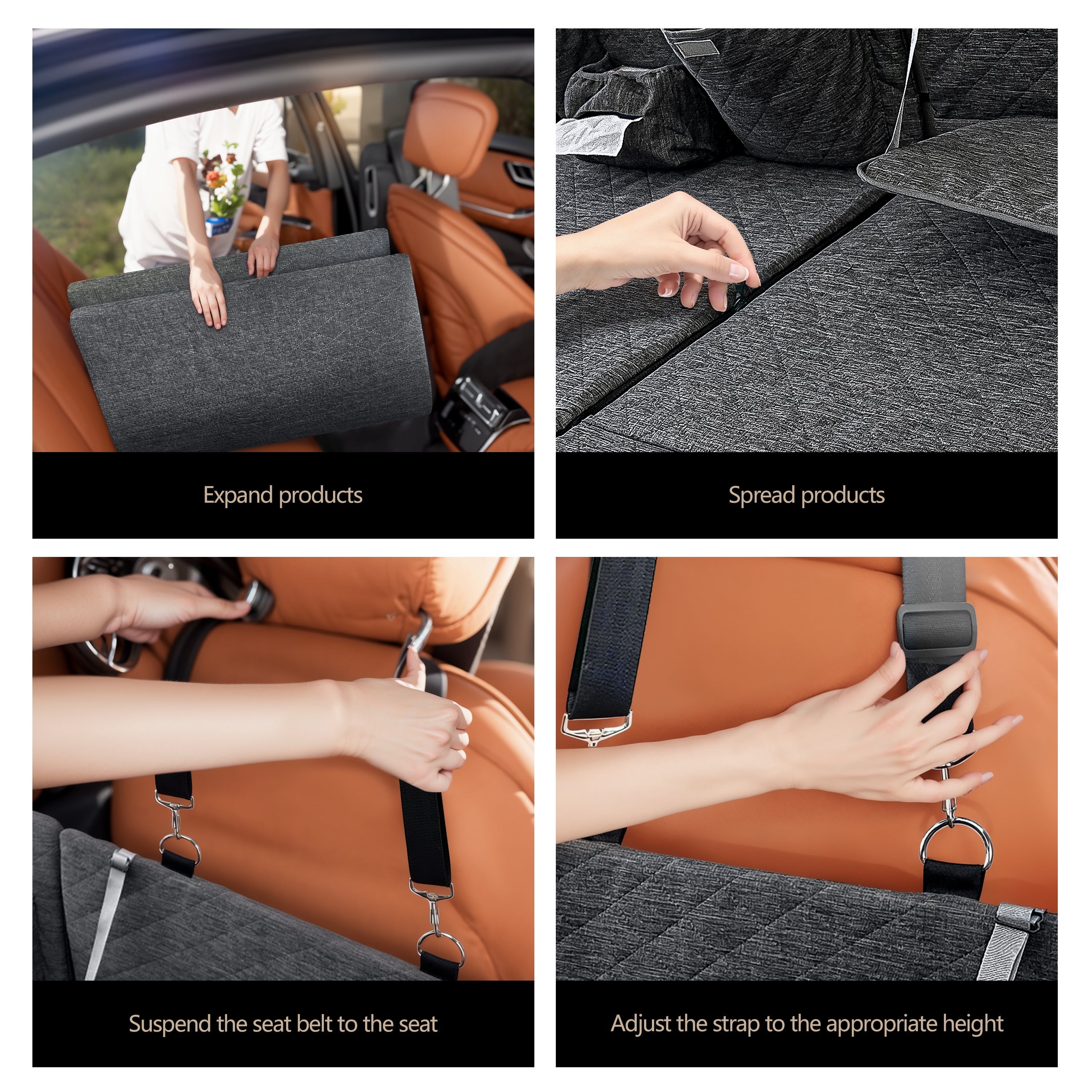 Foldable Portable Car Bed Mattress with Storage Function