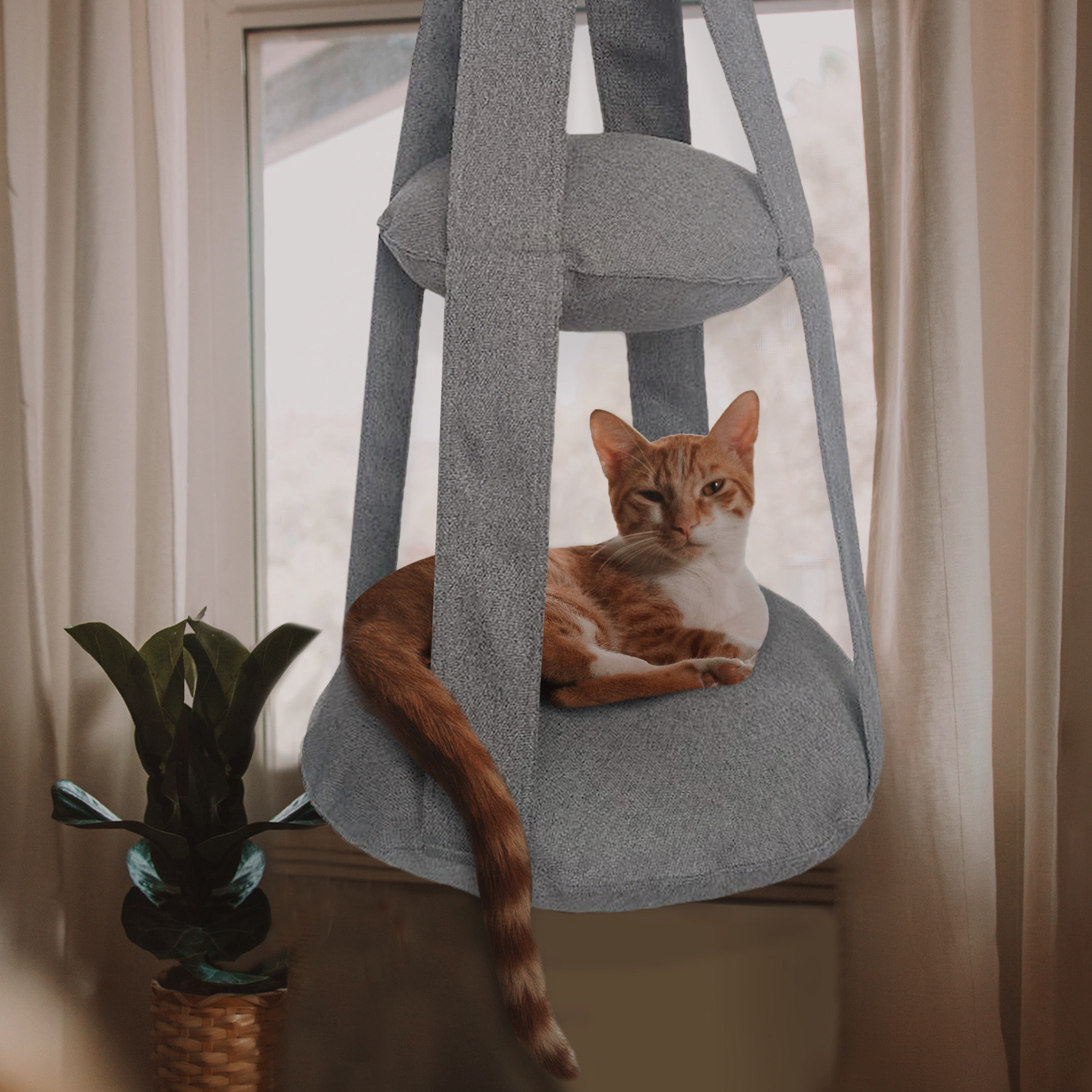 Hanging Cat Hammock Bed Cat Swing Soft Pet Bed