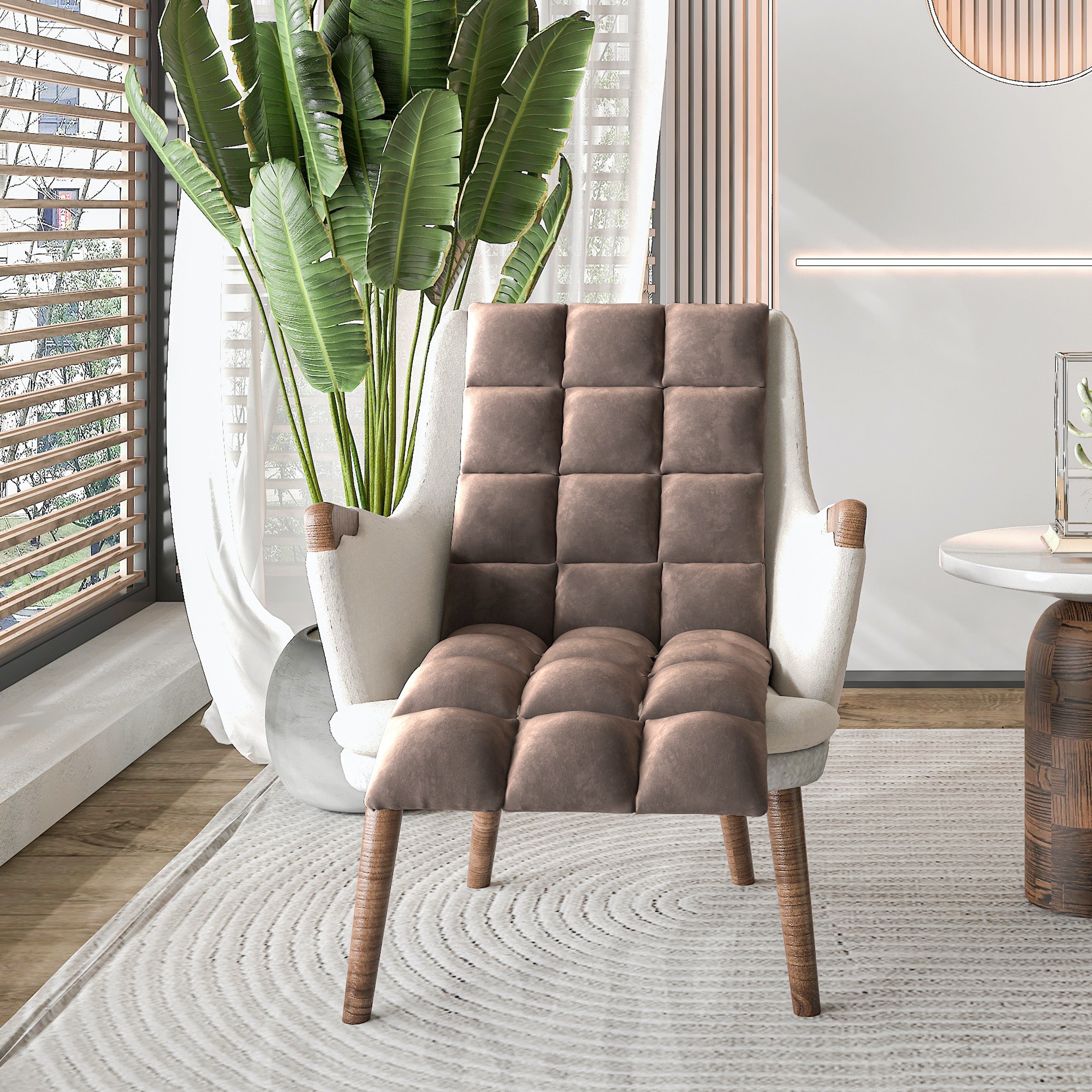 Square Chair Cushion Pads 4 PCS-Coffee