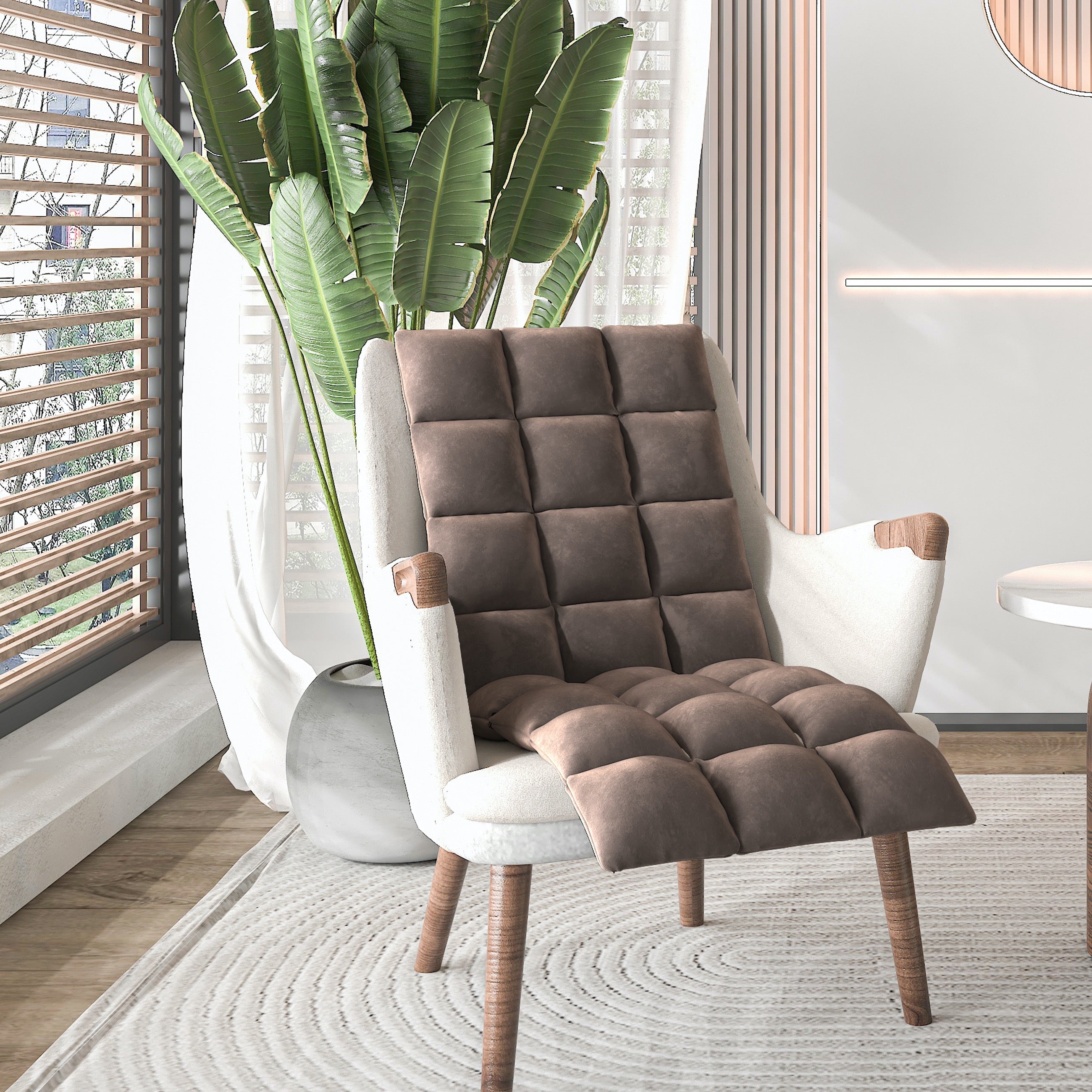 Square Chair Cushion Pads 4 PCS-Coffee