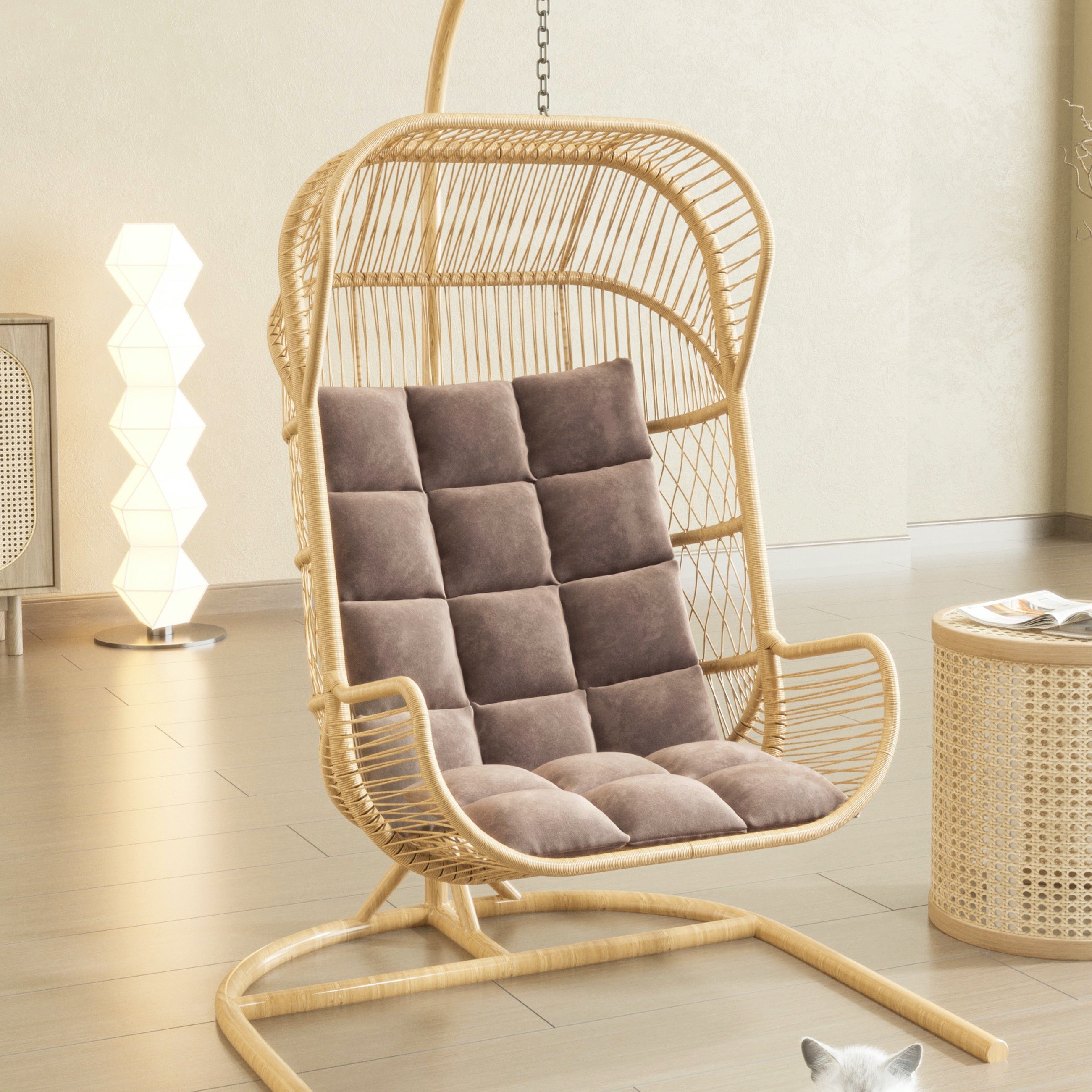 Square Chair Cushion Pads 4 PCS-Coffee