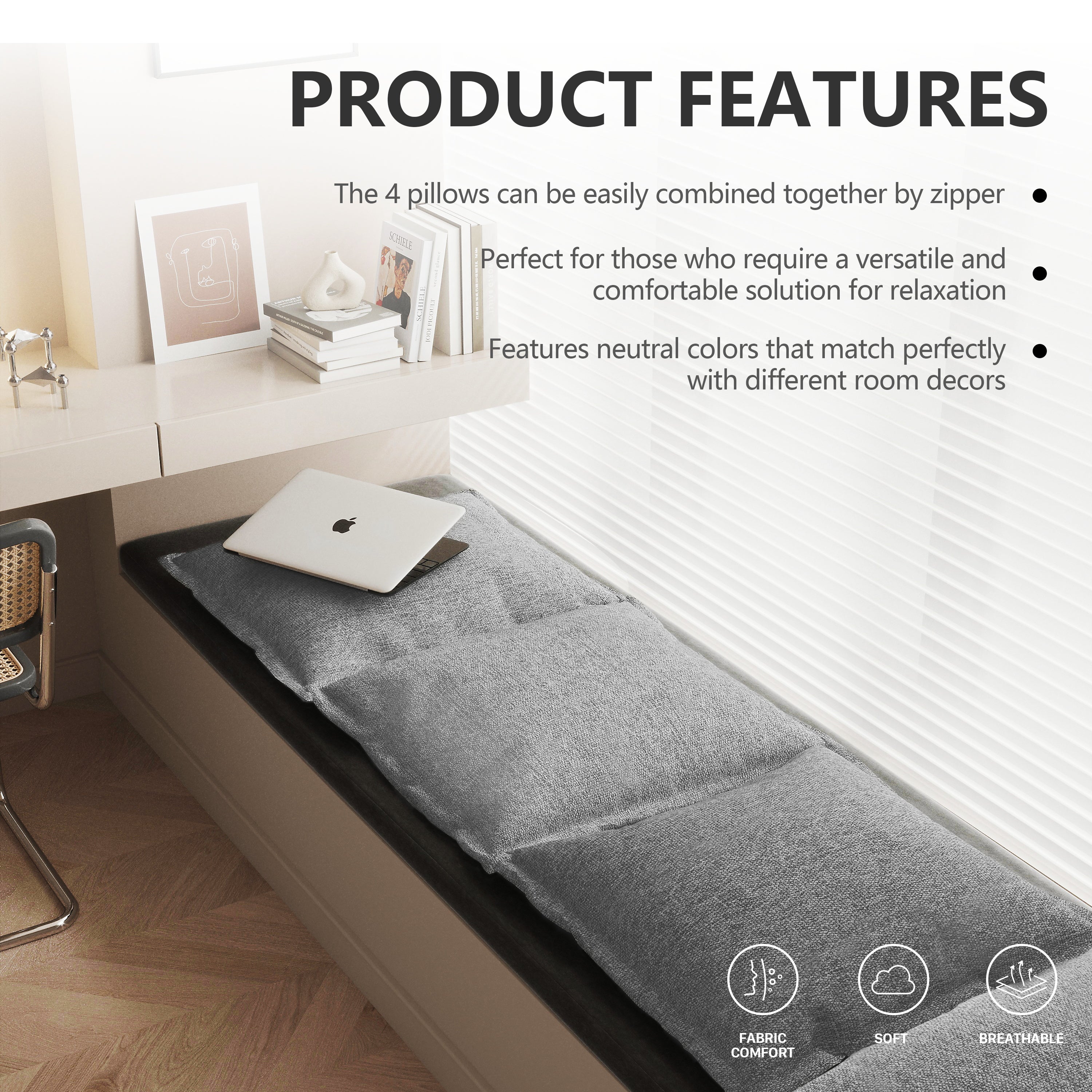 Square Chair Cushion Kitchen Pads 4 Pieces