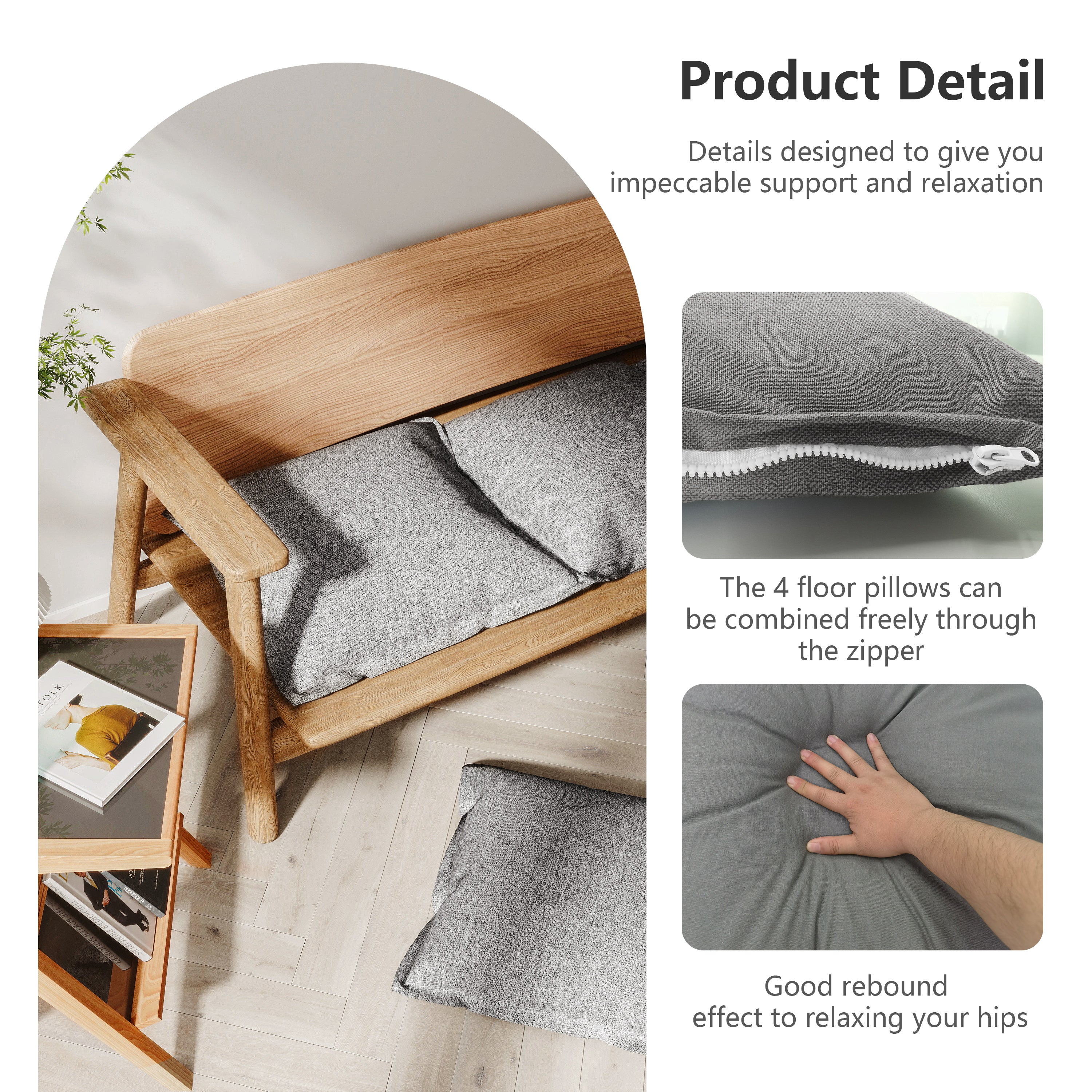 Square Chair Cushion Kitchen Pads 4 Pieces