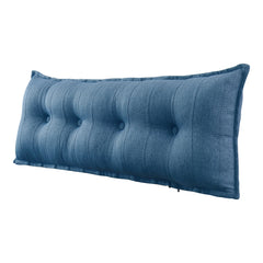 Rectangular Headboard Reading Body Pillow Linen-Blue