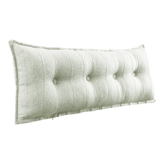 Rectangular Headboard Reading Body Pillow Linen-White