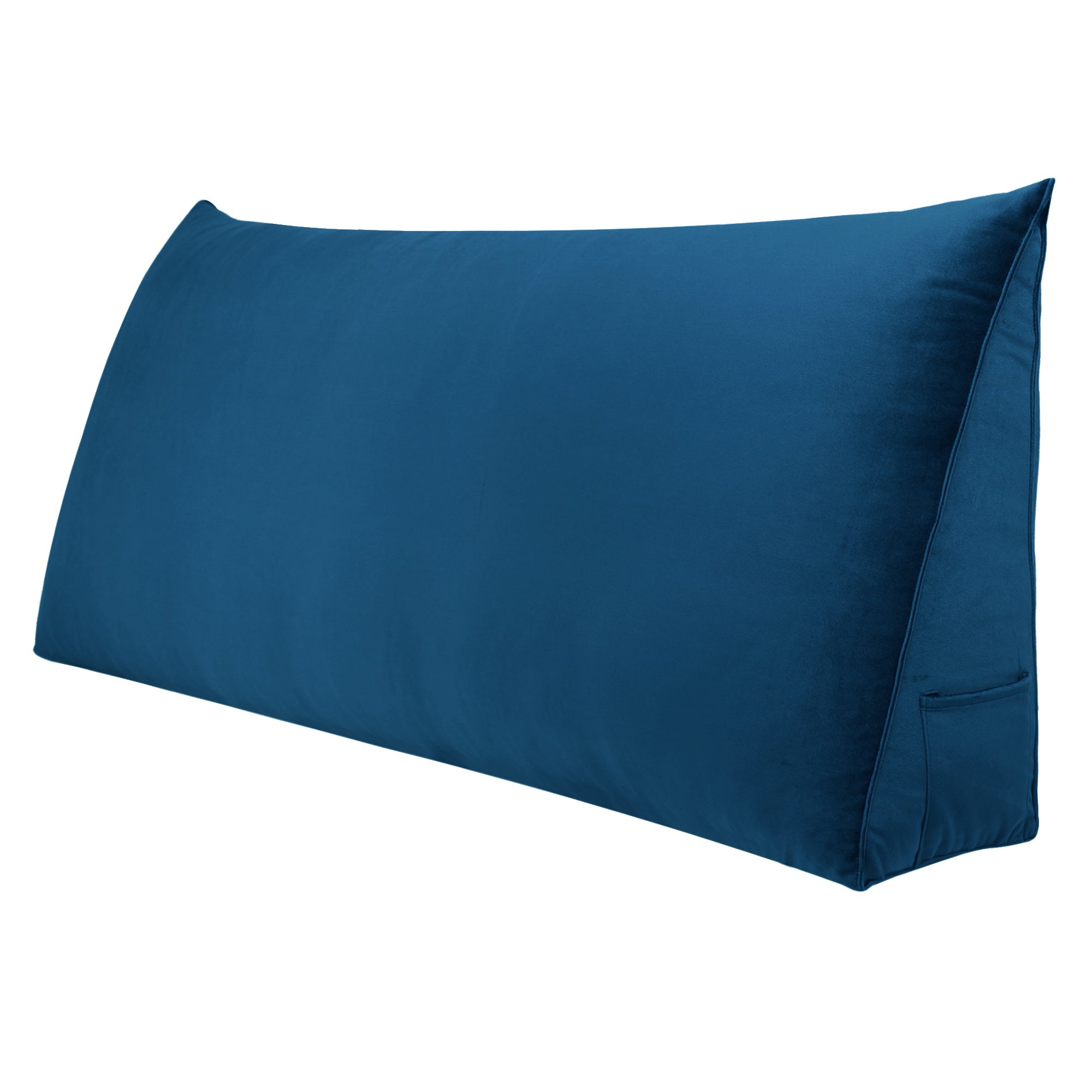 Large Pillow Positioning Wedge No Button Velvet—Deep Blue