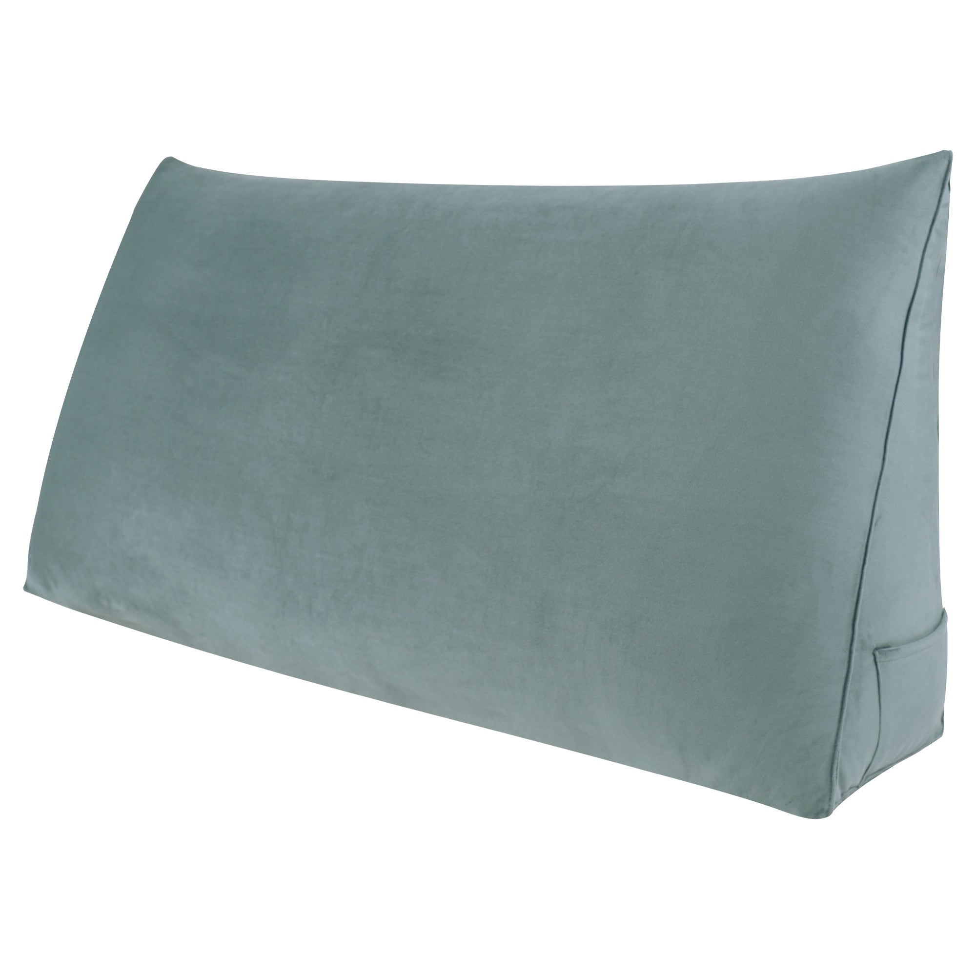 Large Pillow Positioning Wedge No Button Velvet—Grey